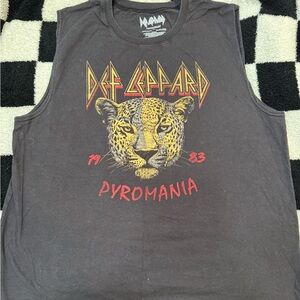 Def Leppard Pyromania Black Tank Top
